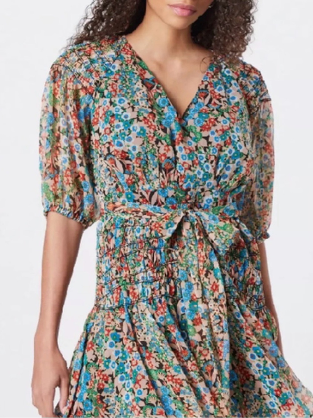 Ted Baker Tiania Smock Panel Wrap Mini Dress